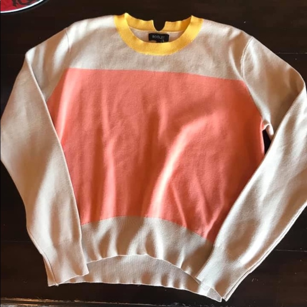 Roolee color block sweater